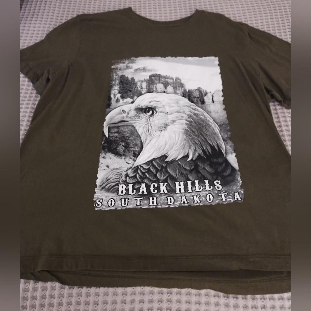 Only Olive Green Black Hills Graphic Tee